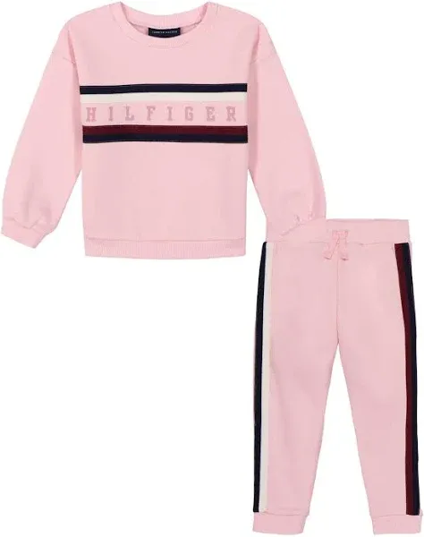 Tommy Hilfiger Girls' 2-Piece Fleece Jog Set