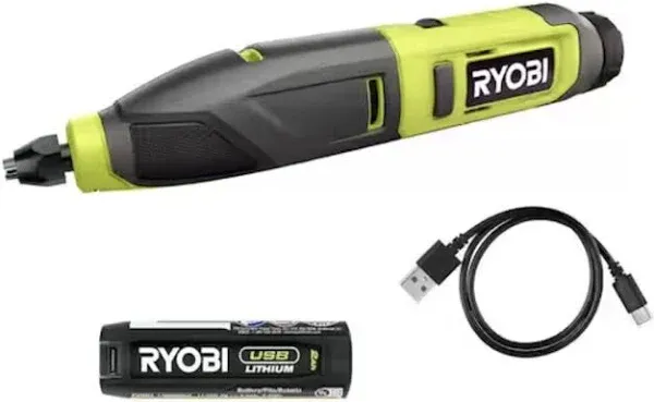 RYOBI USB Lithium Power Carver Kit with 2.0 Ah USB Lithium Battery