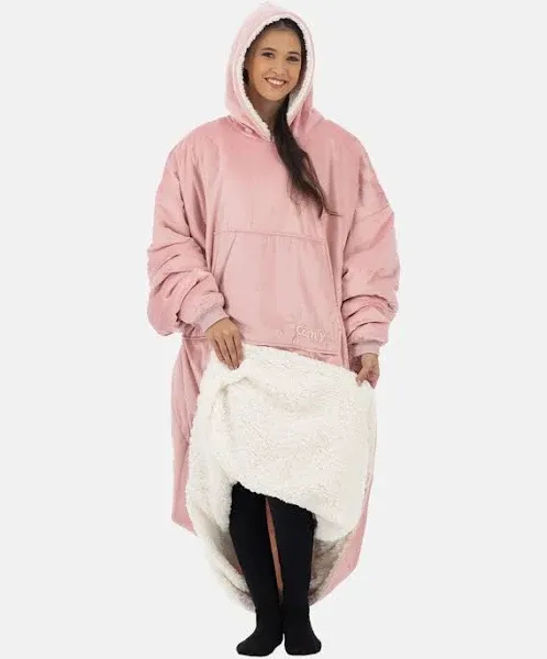 The Comfy Original Long Sherpa Lined & Microfiber Floor Length Wearable Blanket