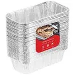 Aluminum Mini Loaf Pans (50 Pack) - 1 Lb Disposable Baking Pans for Cakes, Bread