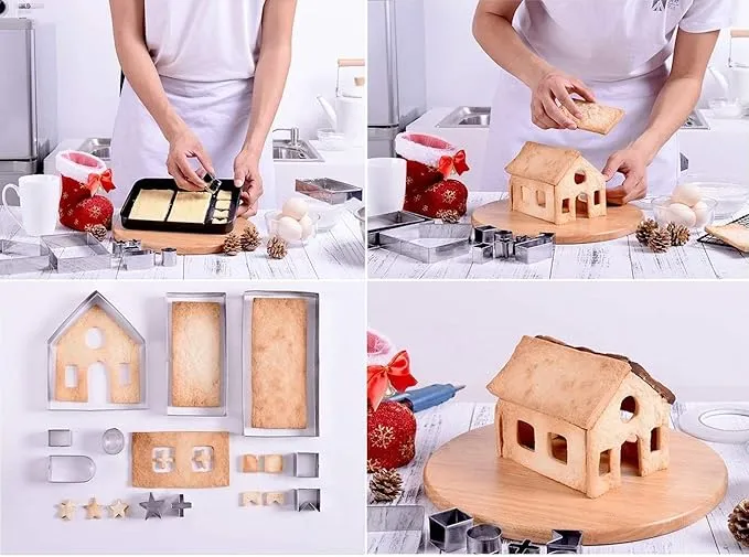 Discover Our 18 Pcs Gingerbread House Cookie Cutter Set