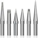 Solder Tips 6pcs for Weller ET Soldering Iron, Replacement Tips for WES51/50,...