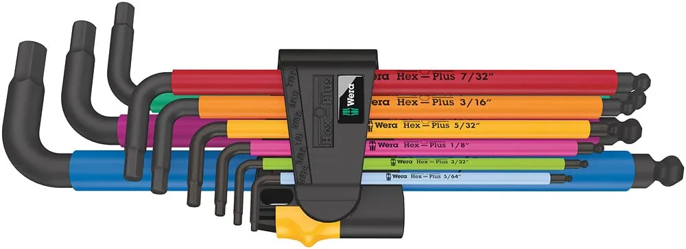 Wera 950/9 Hex-Plus Multicolor 2 L-Key Set SAE 9 Pieces 05022640001