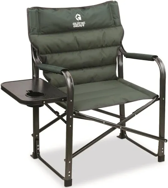 Guide Gear XL Comfort Padded Director’s Camp Chair; 400-lb. Capacity, for Camping, Fishing or by The Beach and Swimming Pool