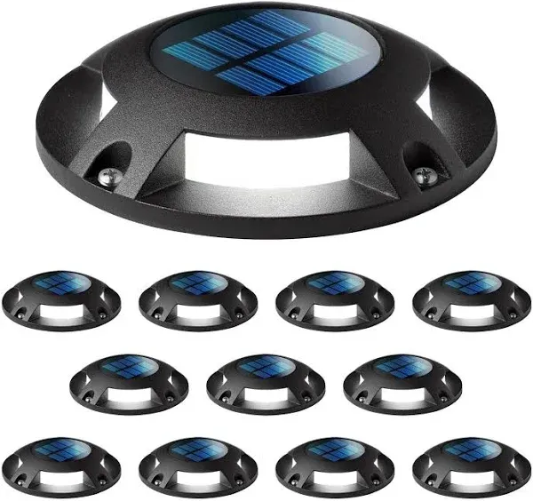 Home Zone 12 Packs Outdoor Solar Deck Light