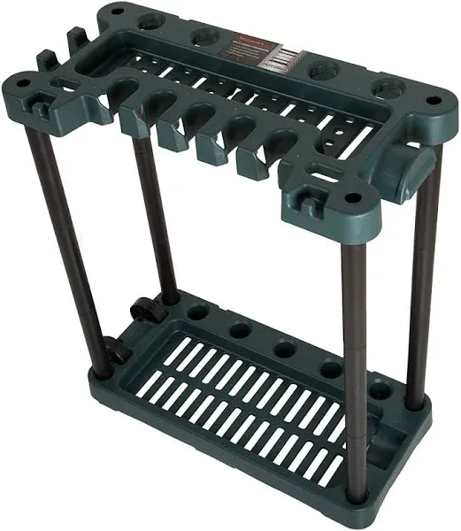 Garden Tool Organiser - Rolling utility shelf on wheels, holds 40 garden tools