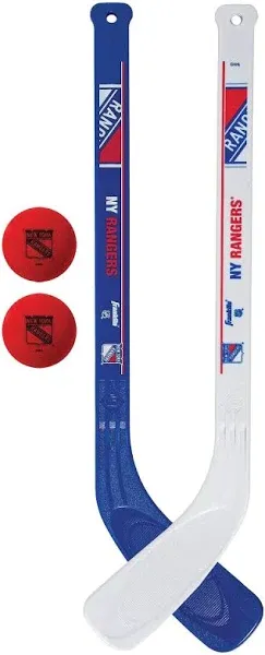 Soft Foam NHL Team Mini Hockey Stick Set for Safe Indoor Play - New York Rangers