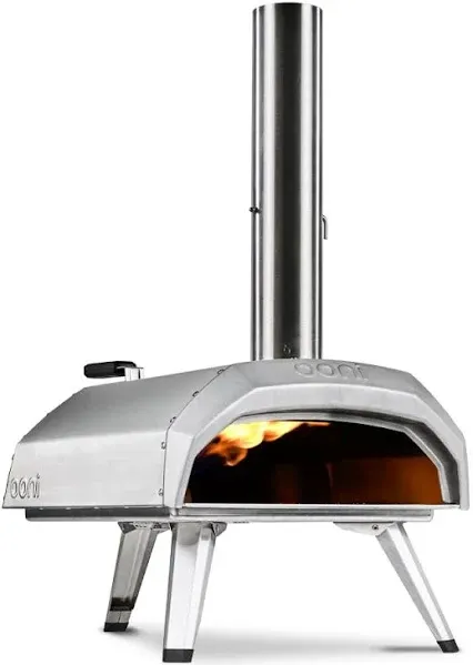 NEW Ooni Karu 12 Portable Pizza Oven Wood &amp; Charcoal Fired Silver