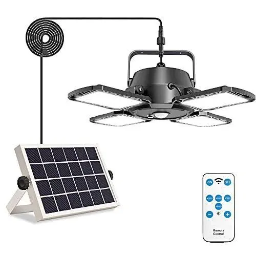 Solar Shed Light Outdoor Indoor, 176LED Solar Powered Motion Sensor Pendant L...