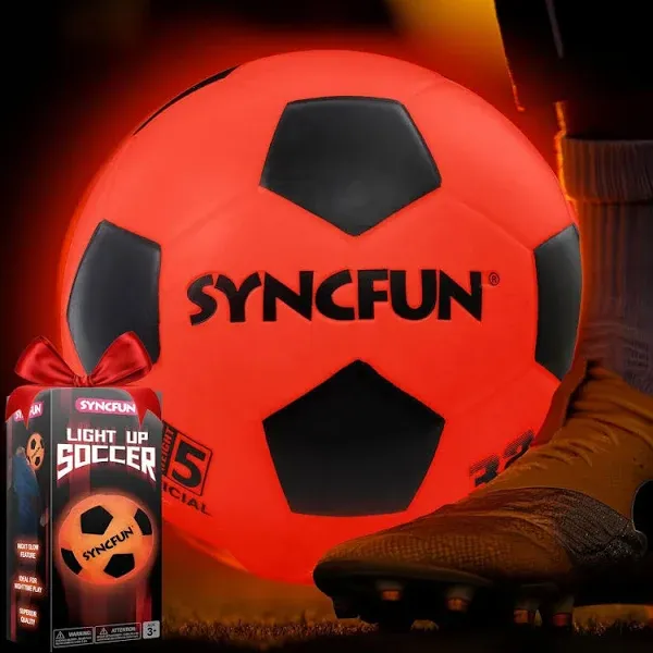 Syncfun Glow in The Dark Soccer Ball