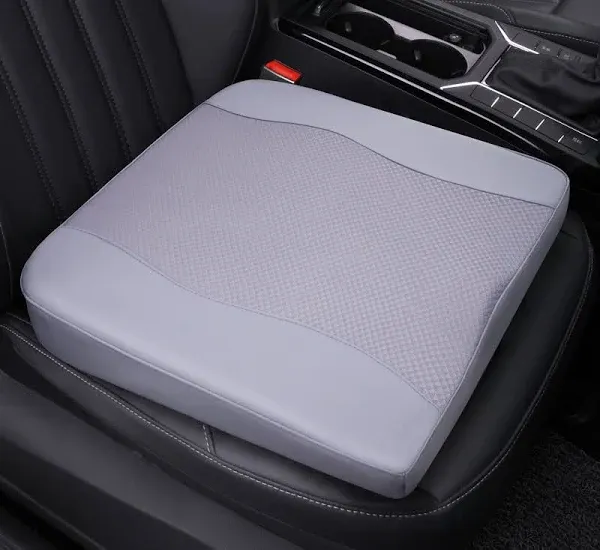 Car Seat Cushion, Comfort Memory Foam Car Cushions for Driving - Sciatica & Lower Back Pain Relief, Seat Cushion for Car Seat Driver, Office Chair, Wheelchair (Gray)