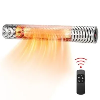 1500W Wall-Mounted Electric Patio Heater Infrared Heater with Remote Control