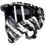 HK Army HSTL Goggle Paintball Airsoft Mask with Anti Fog Thermal Lens (Fracture Black/White/Smoke Lens)