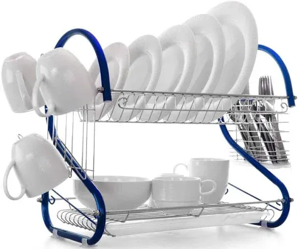 Megachef 16 Inch Two Shelf Dish Rack