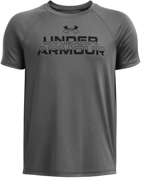 Boys' UA Tech™ Split Wordmark Short Sleeve