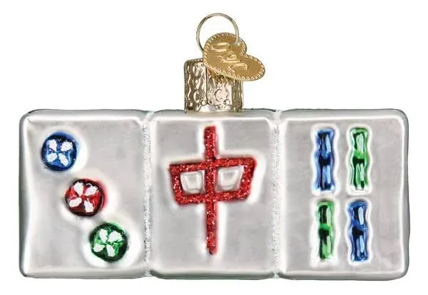 Old World Christmas Mahjong Glass Ornament