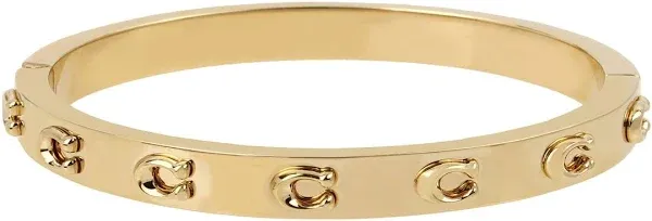 Coach Women's Signature C Hinged Bangle Bracelet