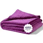 Gravity Weighted Blanket Plum / Single: 15lb