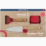 Opinel Red Le Petit Chef 3 Piece Children&#39;s Knife Set