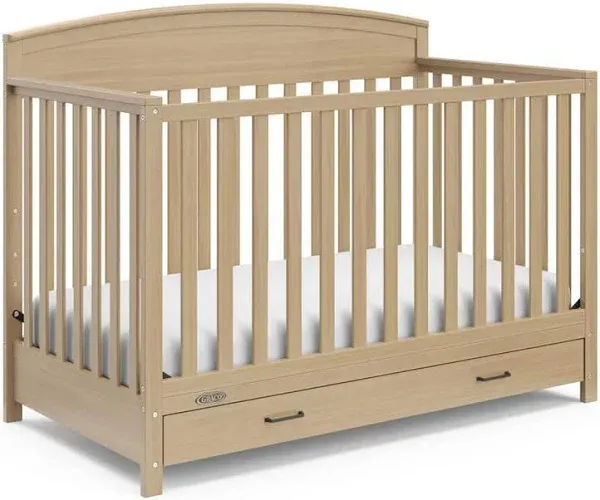 Graco - Benton 5-in-1 Convertible Crib with Drawer - Driftwood