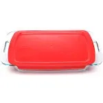 Pyrex Easy Grab 4-Piece Oblong Baking Dish Set, Clear