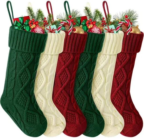 Cowin Knit Christmas Stockings