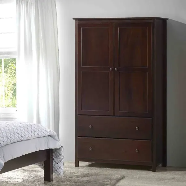 Grain Wood Furniture Shaker Armoire; Cherry