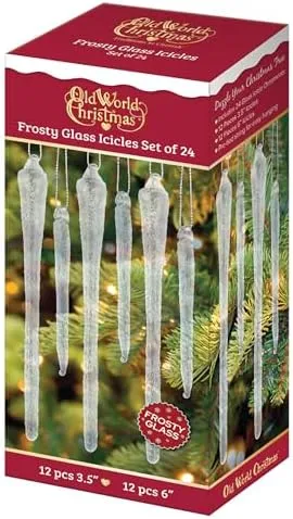 Old World Christmas Frosty Glass Icicles Ornament