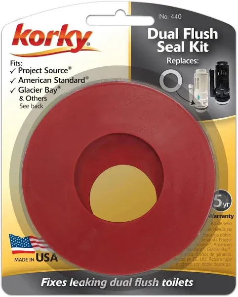 Korky Dual Flush Seal Kit, Rubber, Red