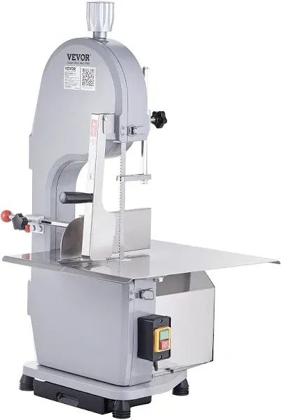 VEVOR Commercial Electric Meat Bandsaw 1500W Stainless Steel Bone Sawing Machine