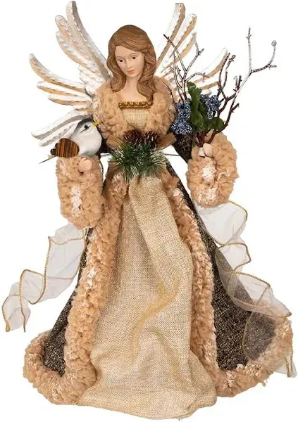 Kurt Adler 16" Rustic Glam Angel Tree Top