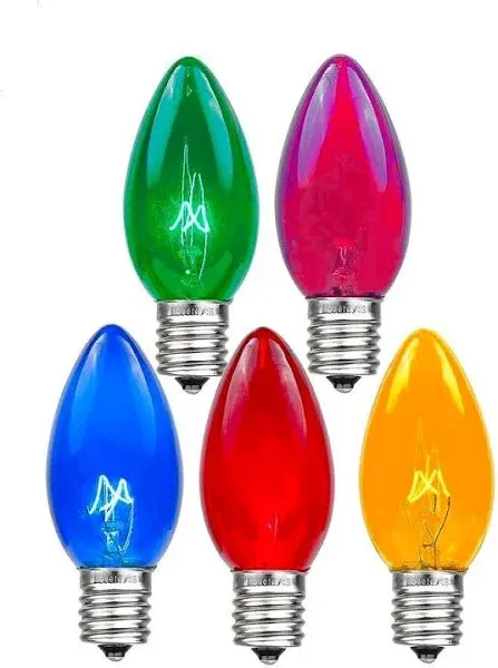 Novelty Lights 25 Pack C9 Outdoor Christmas Replacement Bulbs