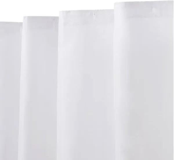 Kenney 72 in. H X 70 in. W White Shower Curtain Liner Polyester