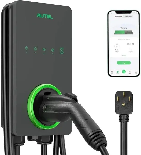 Autel Home Level 2 EV Charger Up to 40Amp, 240V, Indoor/Outdoor Fast Electric Vehicle Charging Station