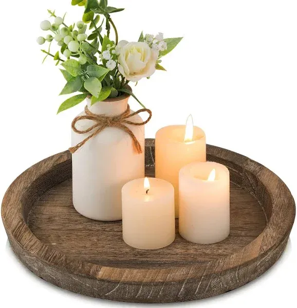 Hanobe Wooden Candle Holder Tray