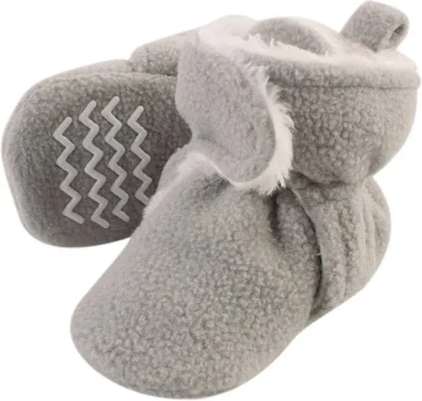 Hudson Baby Sherpa Lined Booties, Lt Gray