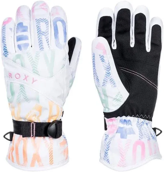 Roxy Jetty Technical Snowboard/Ski Gloves - Bright White Sapin