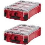 Milwaukee Packout Modular Small Parts Organizer 5 Compartment Stackable 2 Pack