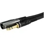 Monoprice 15ft Premier Series XLR male to 1/4Inch TRS male 16AWG Cable