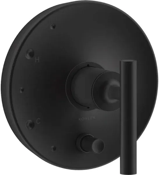 KOHLER K-T14501-4 Purist Rite-Temp valve trim with push-button diverter and lever handle