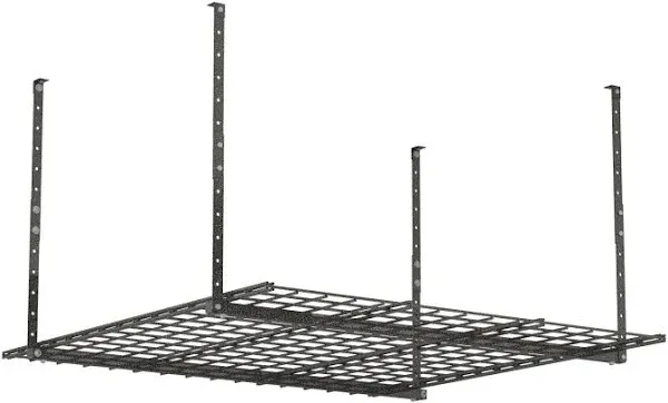 Hyloft 00625 45-Inch x 45-Inch Overhead Steel Garage Storage System, Adjustable Ceiling Mount Storage Rack, Hammertone