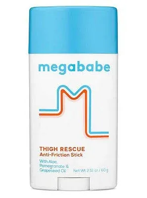 Megababe Thigh Rescue Anti-Friction Chafe Stick, Pomegranate &amp; Grapeseed 2.12 oz