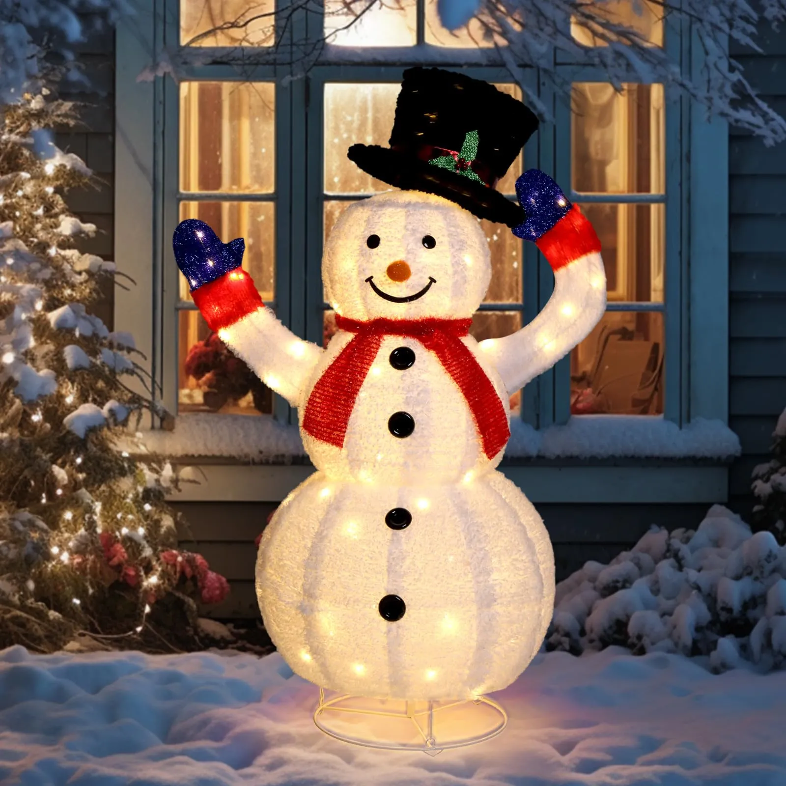 The Holiday Aisle 4ft Electric Snowman with 120 LED Lights