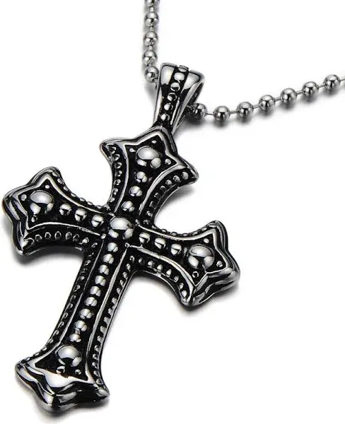 Unisex Gothic Vintage Cross Pendant Necklace