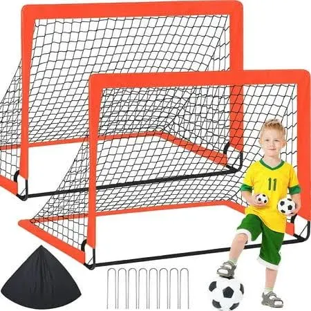 Portable Soccer Goal for Kids Soccer Nets for Backyard Play Ideal Ages 8-12 Pop Up Soccer Goals for Indoor and