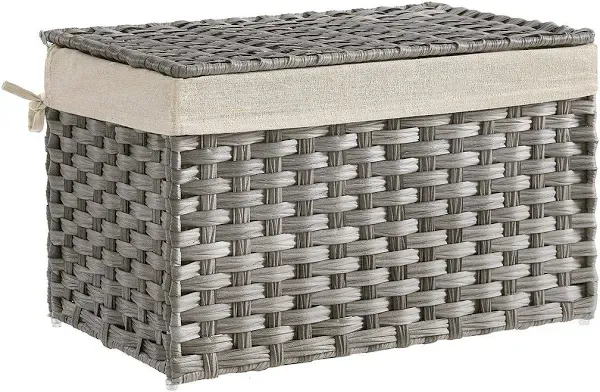 Rattan-Style Storage Box with Cotton Liner