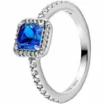 Ladies' Blue Crystal Pandora Ring