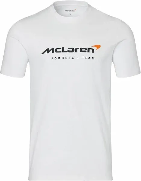 McLaren F1 Men's Core Essentials Logo T-Shirt -Black/White/Papaya/Phan