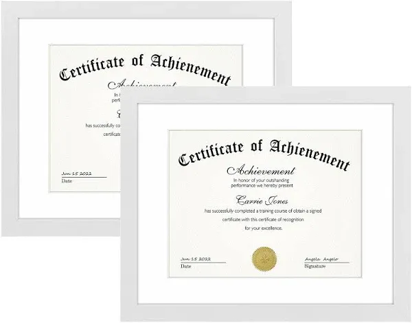 Americanflat 11x14 Diploma Frame with Mat 8.5x11