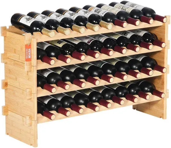 VEVOR 36-Bottle Stackable Modular Wine Rack